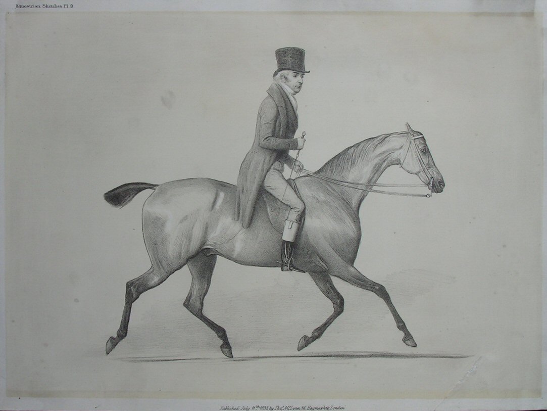 Lithograph - Equestrian Sketches. Pl. 8. - Doyle
